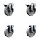 Service Caster 5'' Semi Steel Wheel Swivel Bolt Hole Caster Set with 2 Posi Lock Brakes, 4PK SCC-BH20S514-SSS-PLB-2-S-2 - alternate 1